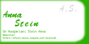 anna stein business card